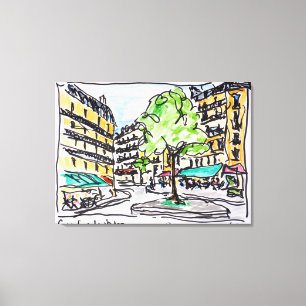 Carrefour de l'Odeon, Paris, France Canvas Print