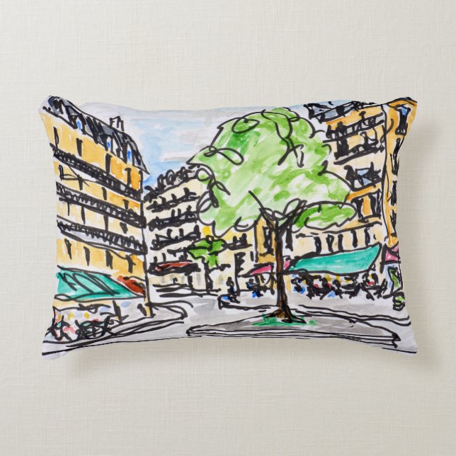 Carrefour de l'Odeon, Paris, France Decorative Cushion (Front)