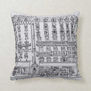 Carrefour de l'Odeon, Saint-Germain-des-Pres Cushion