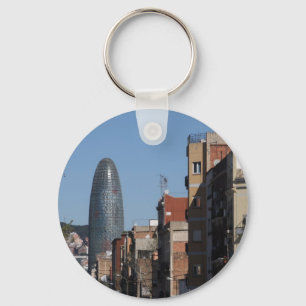 Carrer de Badajoz and Torre Agbar, Barcelona Key Ring