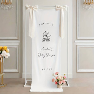 Carriage Baby Shower Welcome  Banner