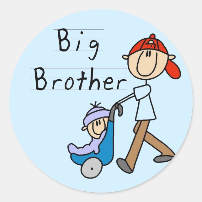 Carriage Big Brother Tshirts and Gifts Classic Round Sticker (Front)