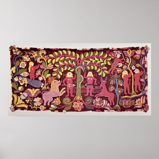 Carriage cushion cover depicting the Fall of Poster (Front)