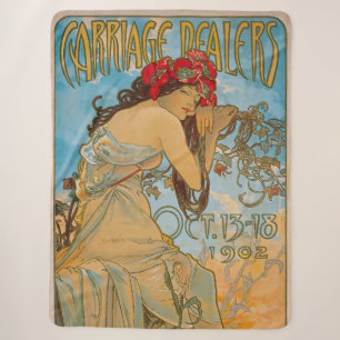 Carriage Dealers by Alphonse Mucha (1902) Sherpa Blanket