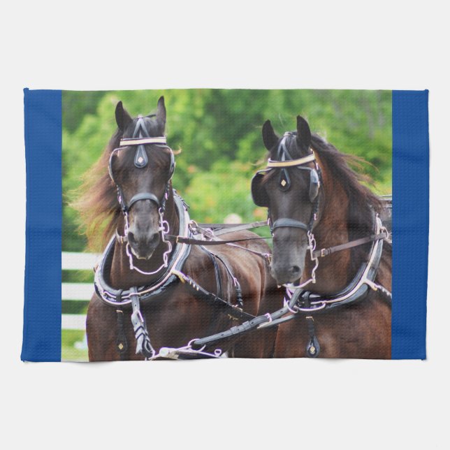 carriage driving tea towel (Horizontal)