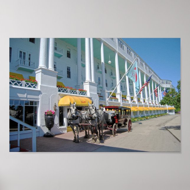 Carriage, Grand Hotel, Mackinac Island Poster (Front)
