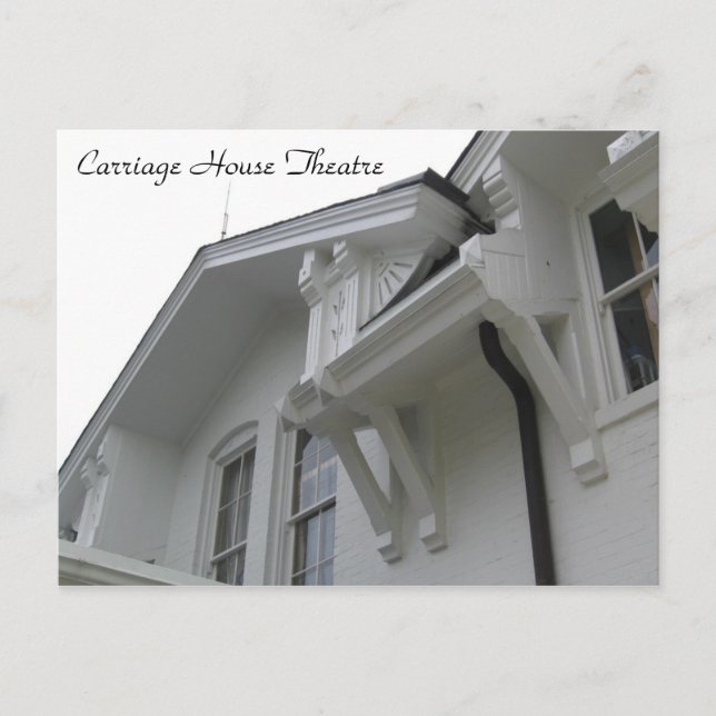 Carriage House Theatre view of architecture style Postcard (Front)