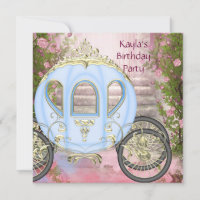 Carriage Pink Roses Princess Birthday Party
