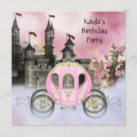 Carriage Pink Roses Princess Birthday Party