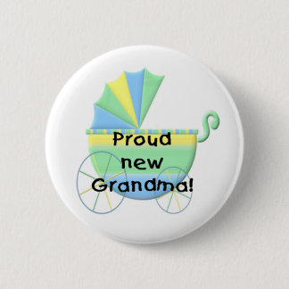 Carriage Proud New Grandma 6 Cm Round Badge