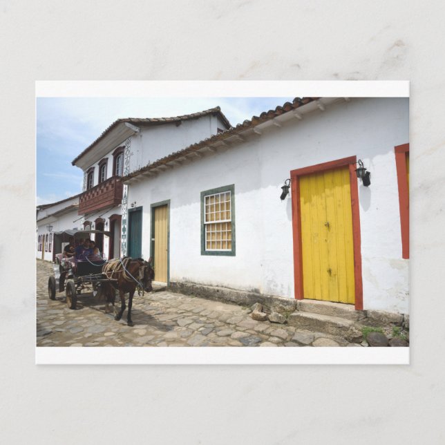 Carriage Ride On A Parati Street, Brazil Postcard (Front)