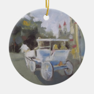 Carriage Ride Sightseeing Ceramic Tree Decoration