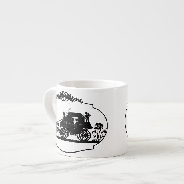 Carriage Ride With Cupid Apparel and Gifts Espresso Cup (Front Left)