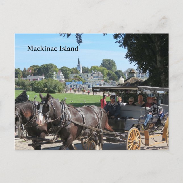 Carriage Rides on Mackinac Island Postcard (Front)