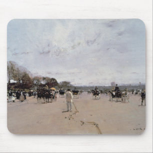 Carriages on the Champs Elysees Mouse Mat