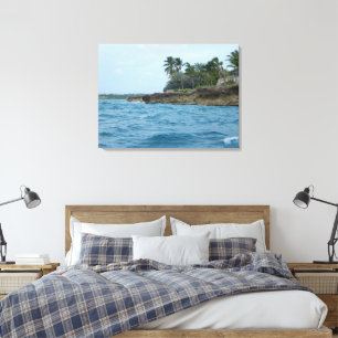 CARRIBEAN ISLAND #1 ON CANVAS 20 "x 16" Print
