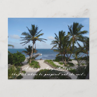Carribean Ocean View in Belise Save the Date Announcement Postcard