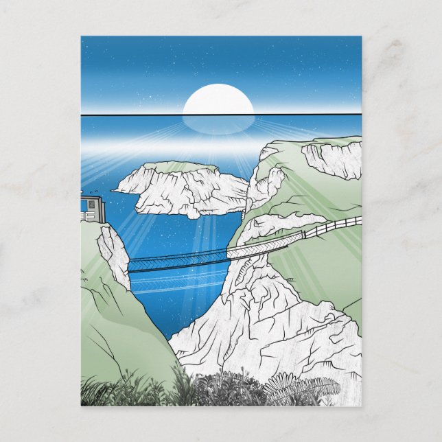 Carrick a Rede Rope Bridge Ireland Postcard (Front)
