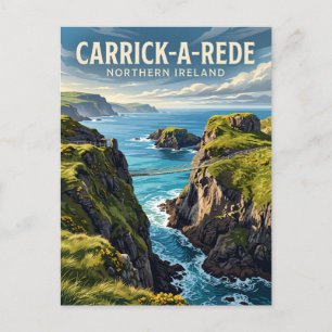 Carrick-a-Rede Rope Bridge Northern Ireland Postcard