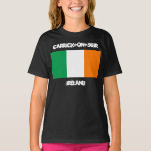 Carrick-on-Suir, Ireland with Irish flag Kids T-Shirt