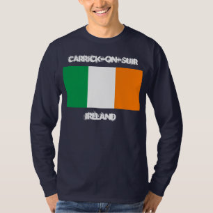 Carrick-on-Suir, Ireland with Irish flag T-Shirt