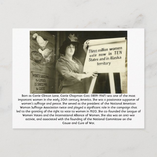 Carrie Catt - Feminist Postcard (Front)