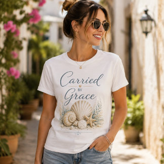 Carried By Grace – Coastal Inspirational Tri-Blend Shirt