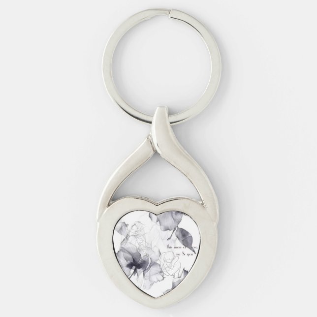 "Carried in Your Pocket, Held in My Heart" Key Ring (Front)