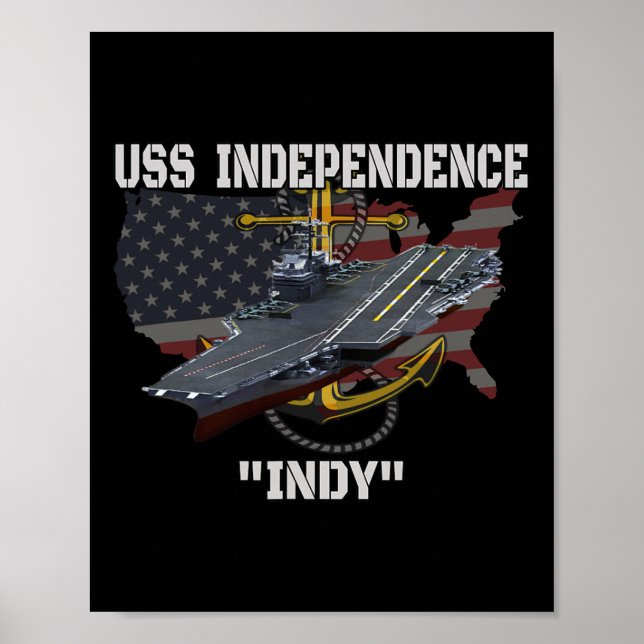 Carrier Uss Independence Cv-62 Cva-62 Veterans Day Poster (Front)