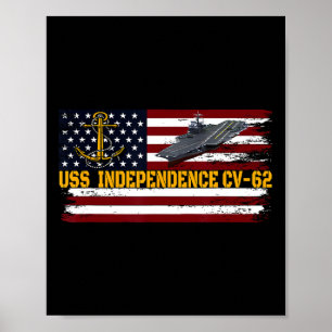 Carrier Uss Independence Cv-62 Veterans Day Father Poster