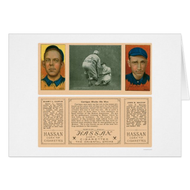 Carrigan Blocks Red Sox Baseball 1912 (Front Horizontal)