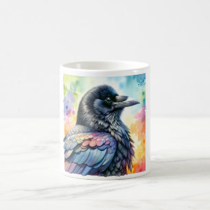 Carrion Crow 020924AREF111 - Watercolor Coffee Mug