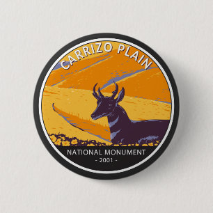 Carrizo Plain National Monument Vintage Circle 6 Cm Round Badge