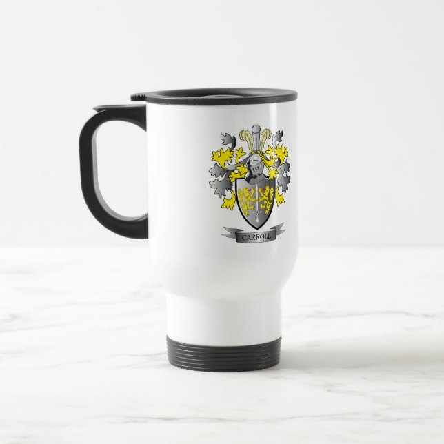 Carroll Coat of Arms Travel Mug (Left)