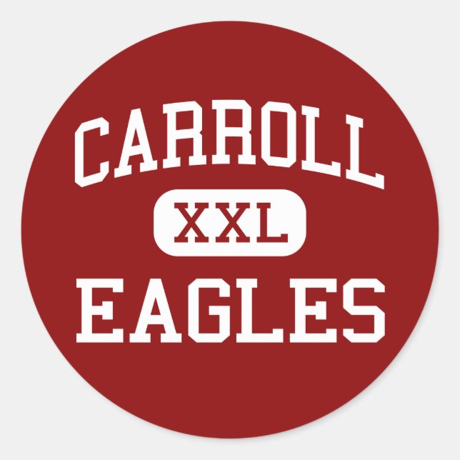 Carroll - Eagles - High School - Ozark Alabama Classic Round Sticker (Front)