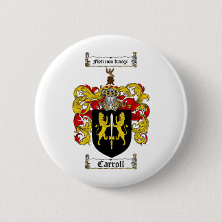CARROLL FAMILY CREST -  CARROLL COAT OF ARMS 6 CM ROUND BADGE