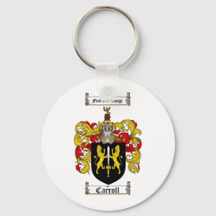 CARROLL FAMILY CREST - CARROLL COAT OF ARMS KEY RING