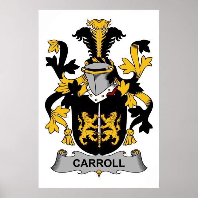 Carroll Family Crest Poster (Front)