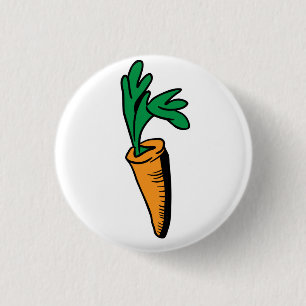 carrot 3 cm round badge
