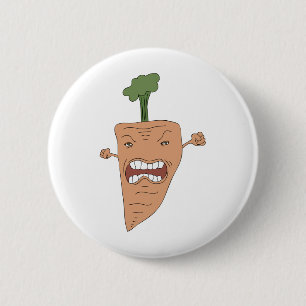 carrot 6 cm round badge