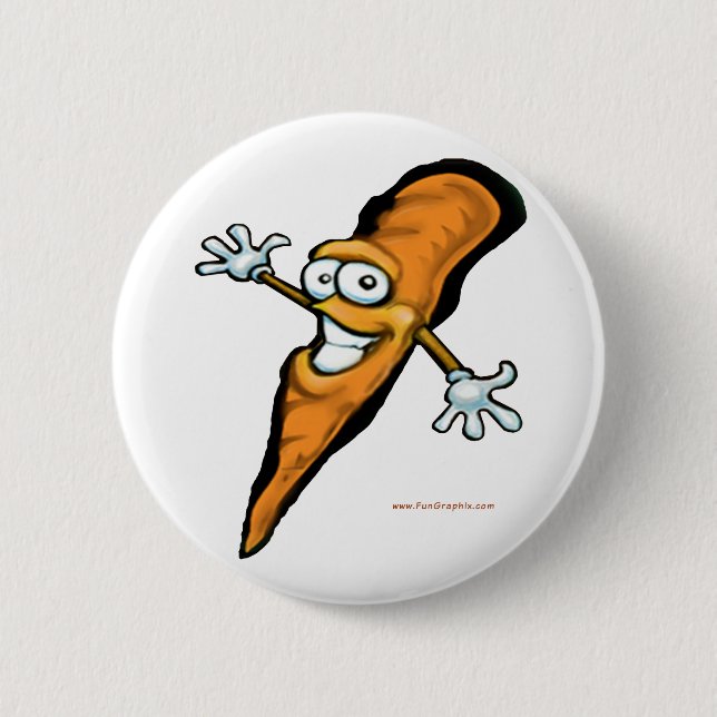 Carrot 6 Cm Round Badge (Front)