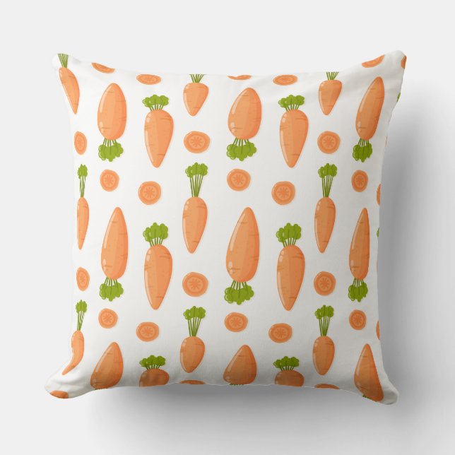 Carrot and slice pattern cushion (Front)