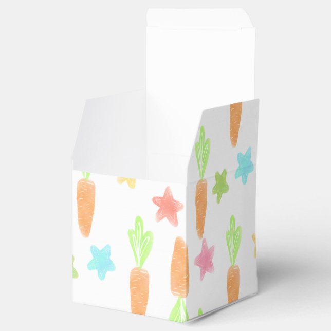Carrot and Stars Pattern Favour Box (Opened)