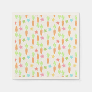 Carrot and Stars Pattern Napkin