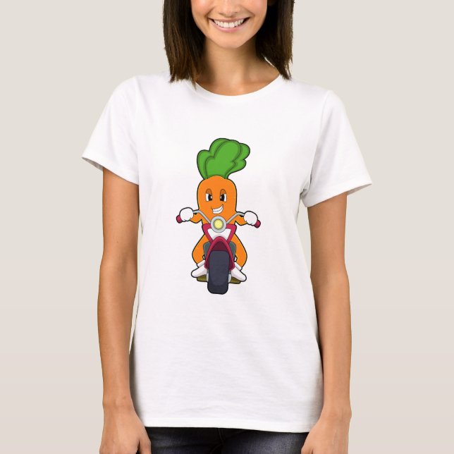 Carrot as Biker with Motorcycle.PNG T-Shirt (Front)