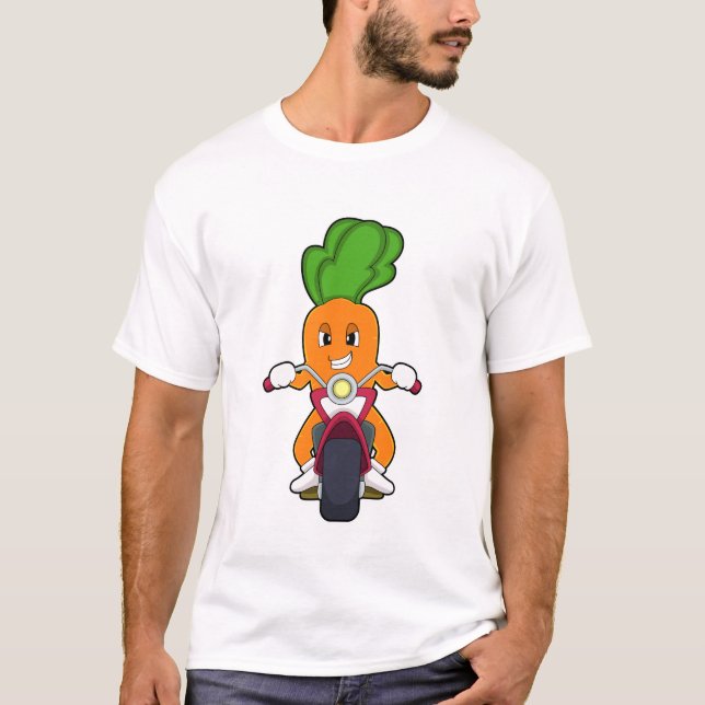 Carrot as Biker with Motorcycle.PNG T-Shirt (Front)