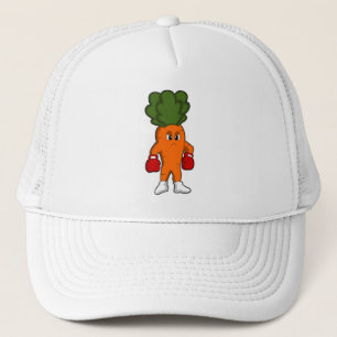 Carrot as Boxer with Boxing gloves Trucker Hat