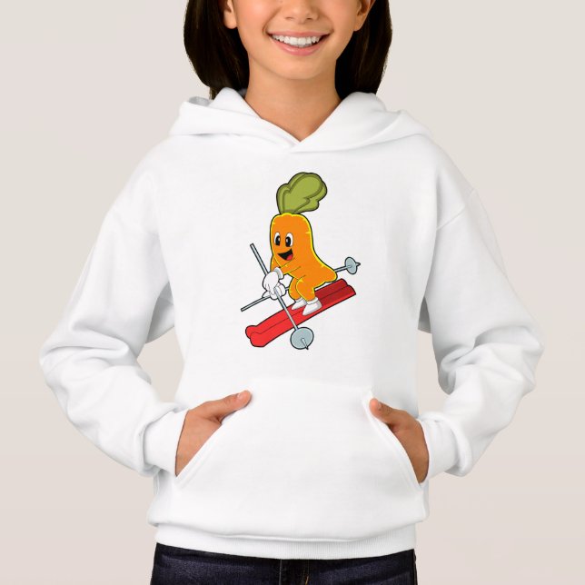 Carrot as Skier with Ski (Front)