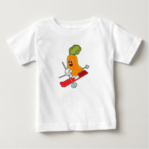 Carrot as Skier with Ski Baby T-Shirt