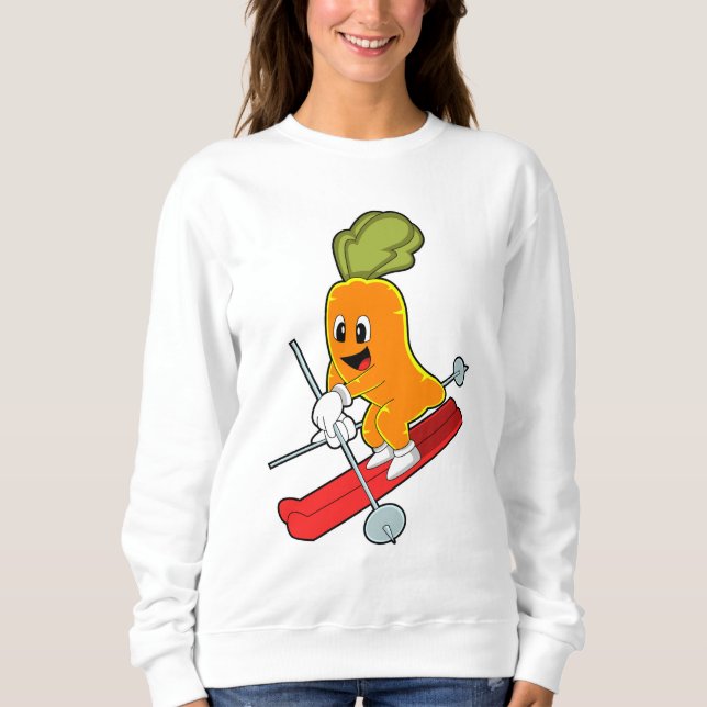 Carrot as Skier with Ski Sweatshirt (Front)